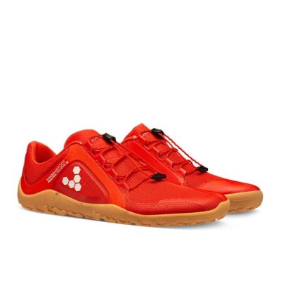 Vegan Chaussure Vivobarefoot Primus Trail II Firm Ground Femme - Rouge JXC437208